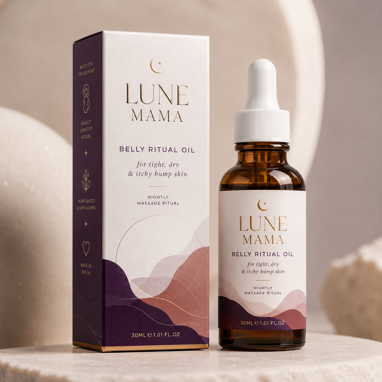 Lune Mama Belly Ritual Oil bottle